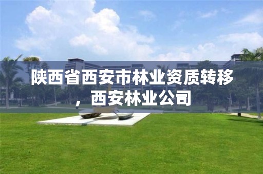 陕西省西安市林业资质转移,西安林业公司
