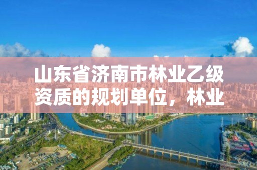 山东省济南市林业乙级资质的规划单位,林业乙级资质业务范围
