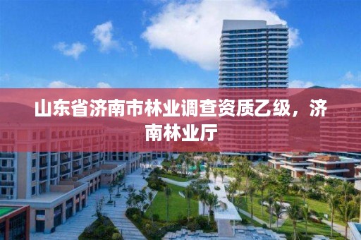 山东省济南市林业调查资质乙级,济南林业厅