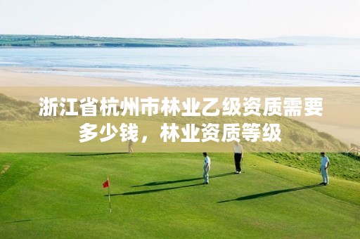 浙江省杭州市林业乙级资质需要多少钱,林业资质等级