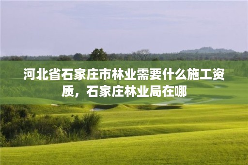 河北省石家庄市林业需要什么施工资质,石家庄林业局在哪