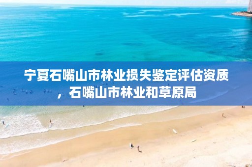 宁夏石嘴山市林业损失鉴定评估资质,石嘴山市林业和草原局