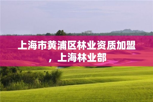 上海市黄浦区林业资质加盟,上海林业部