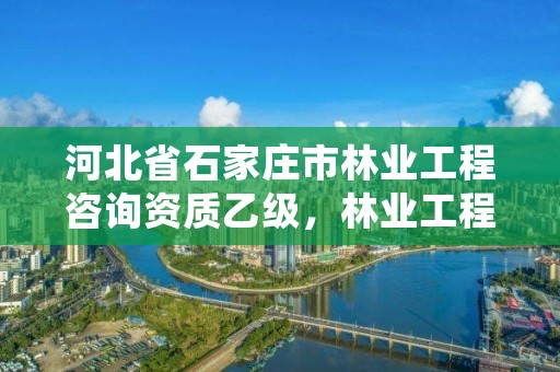 河北省石家庄市林业工程咨询资质乙级，林业工程咨询协会