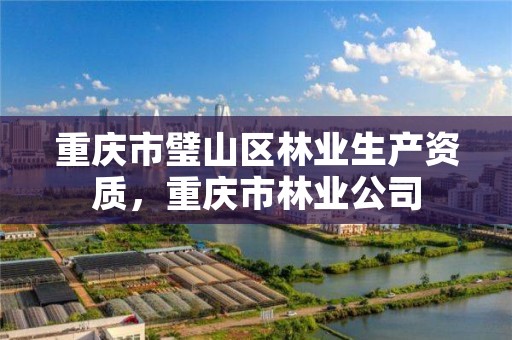 重庆市璧山区林业生产资质，重庆市林业公司