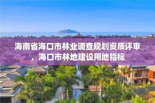 海南省海口市林业调查规划资质评审,海口市林地建设用地指标