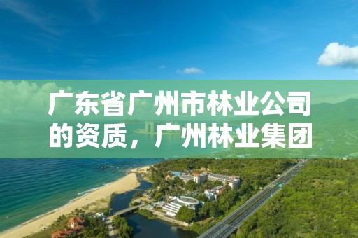 广东省广州市林业公司的资质,广州林业集团