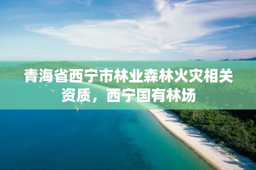 青海省西宁市林业森林火灾相关资质,西宁国有林场