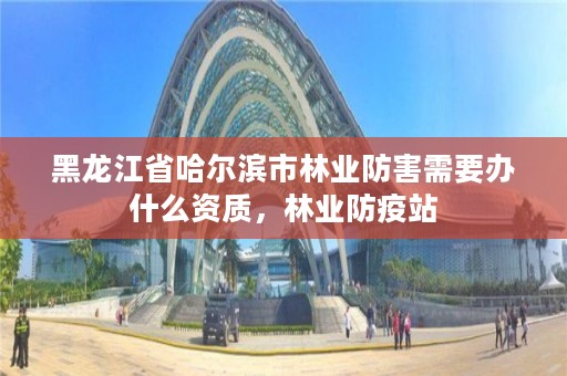 黑龙江省哈尔滨市林业防害需要办什么资质,林业防疫站