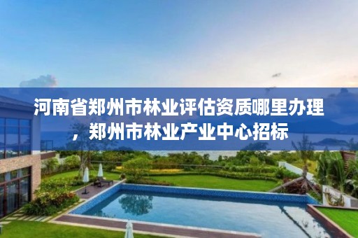 河南省郑州市林业评估资质哪里办理,郑州市林业产业中心招标