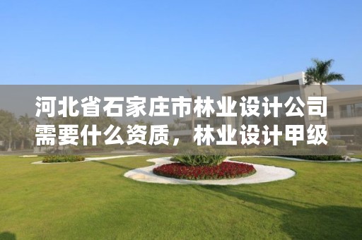 河北省石家庄市林业设计公司需要什么资质,林业设计甲级资质