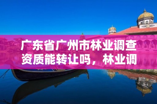 广东省广州市林业调查资质能转让吗,林业调查资质办理