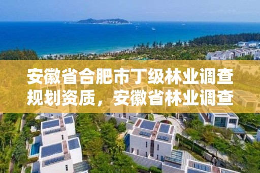 安徽省合肥市丁级林业调查规划资质，安徽省林业调查规划院是公益几类