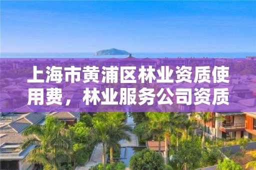 上海市黄浦区林业资质使用费，林业服务公司资质