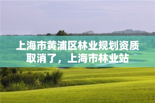 上海市黄浦区林业规划资质取消了，上海市林业站