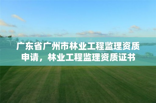 广东省广州市林业工程监理资质申请，林业工程监理资质证书