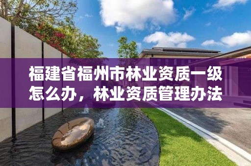 福建省福州市林业资质一级怎么办,林业资质管理办法