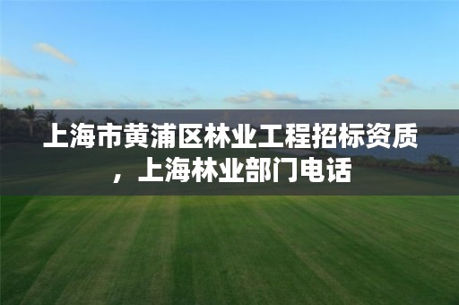 上海市黄浦区林业工程招标资质,上海林业部门电话