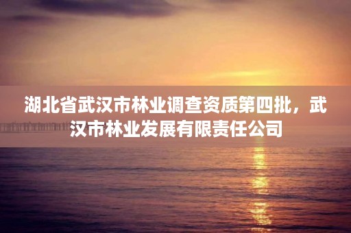 湖北省武汉市林业调查资质第四批，武汉市林业发展有限责任公司