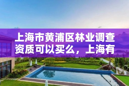 上海市黄浦区林业调查资质可以买么,上海有没有林业局