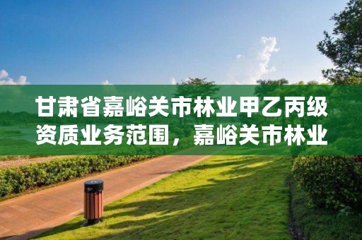 甘肃省嘉峪关市林业甲乙丙级资质业务范围,嘉峪关市林业和草原局地址