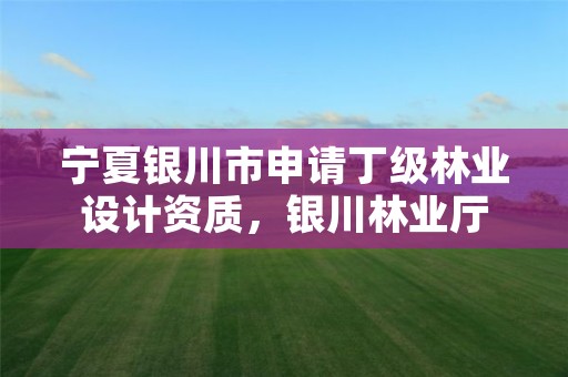 宁夏银川市申请丁级林业设计资质，银川林业厅