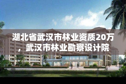 湖北省武汉市林业资质20万，武汉市林业勘察设计院