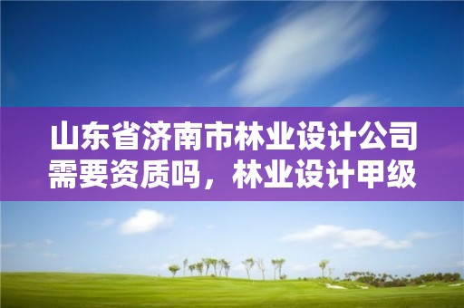 山东省济南市林业设计公司需要资质吗,林业设计甲级资质