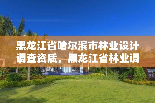 黑龙江省哈尔滨市林业设计调查资质,黑龙江省林业调查规划院