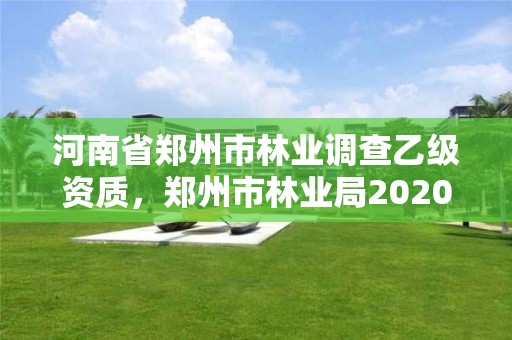河南省郑州市林业调查乙级资质,郑州市林业局2020年林业产业项目