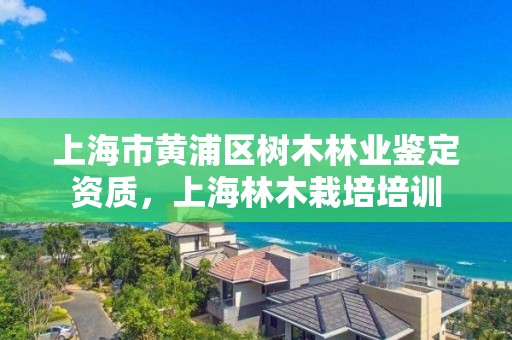 上海市黄浦区树木林业鉴定资质,上海林木栽培培训