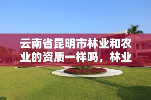 云南省昆明市林业和农业的资质一样吗，林业和农林的区别