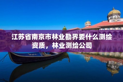江苏省南京市林业勘界要什么测绘资质,林业测绘公司