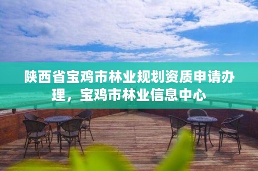 陕西省宝鸡市林业规划资质申请办理,宝鸡市林业信息中心