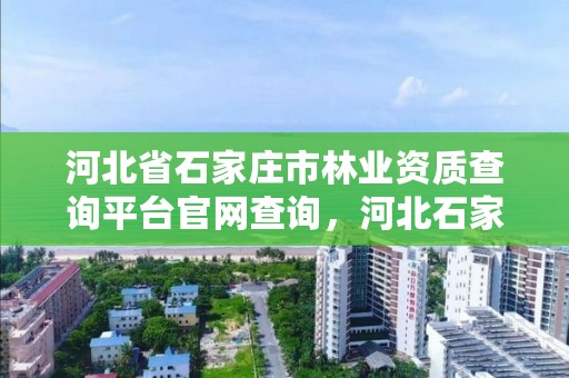 河北省石家庄市林业资质查询平台官网查询,河北石家庄林业局
