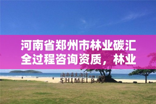 河南省郑州市林业碳汇全过程咨询资质,林业碳汇项目公司