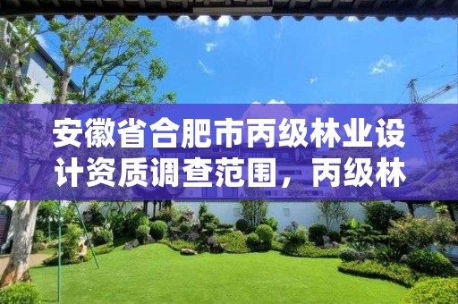 安徽省合肥市丙级林业设计资质调查范围,丙级林业规划设计资质