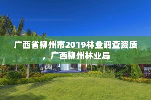 广西省柳州市2019林业调查资质,广西柳州林业局