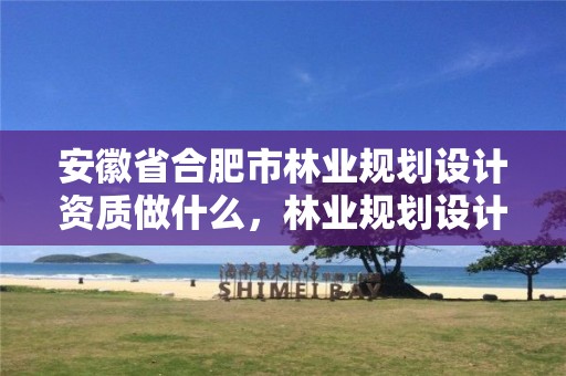 安徽省合肥市林业规划设计资质做什么，林业规划设计公司