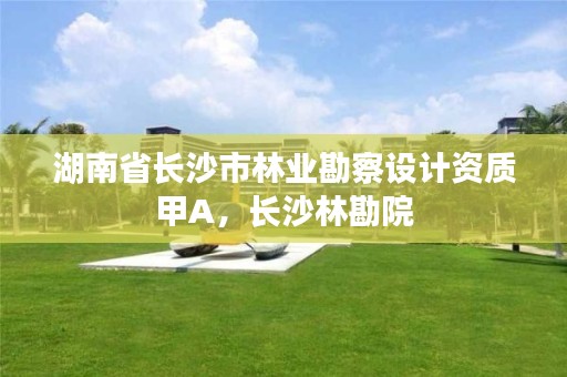 湖南省长沙市林业勘察设计资质甲A,长沙林勘院