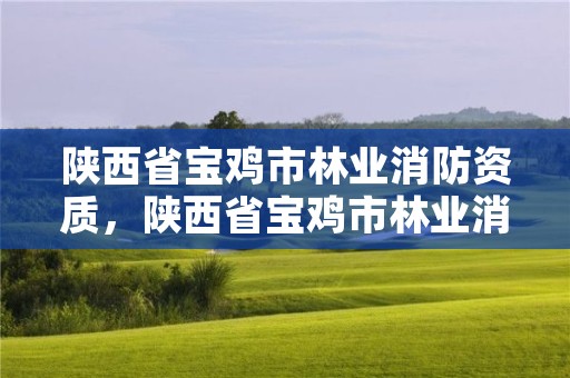陕西省宝鸡市林业消防资质,陕西省宝鸡市林业消防资质公示
