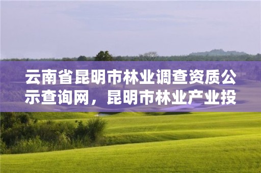 云南省昆明市林业调查资质公示查询网，昆明市林业产业投资开发有限公司