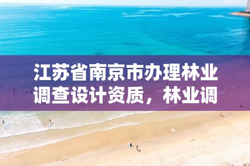 江苏省南京市办理林业调查设计资质,林业调查规划设计资质证书代办