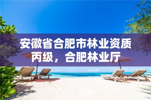 安徽省合肥市林业资质丙级，合肥林业厅