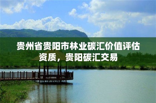 贵州省贵阳市林业碳汇价值评估资质，贵阳碳汇交易