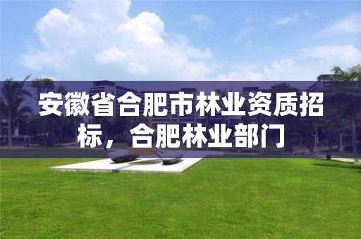 安徽省合肥市林业资质招标,合肥林业部门