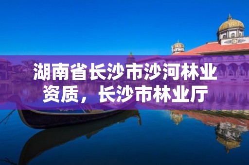 湖南省长沙市沙河林业资质,长沙市林业厅