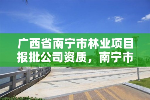 广西省南宁市林业项目报批公司资质,南宁市林业产业行业协会