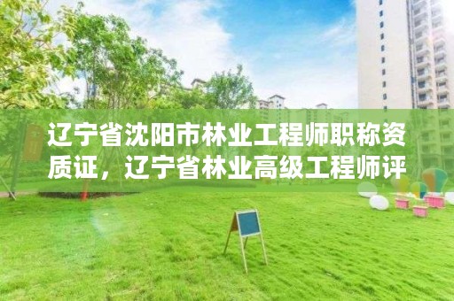 辽宁省沈阳市林业工程师职称资质证，辽宁省林业高级工程师评审标准