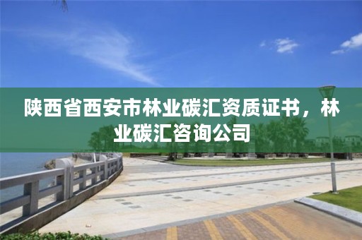 陕西省西安市林业碳汇资质证书,林业碳汇咨询公司